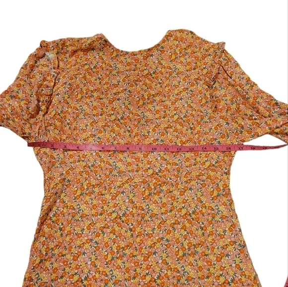 Faithful the Brand Jean Marie Midi Dress Ditsy Floral Women's Size 4 Cottagecore - Picture 8 of 12